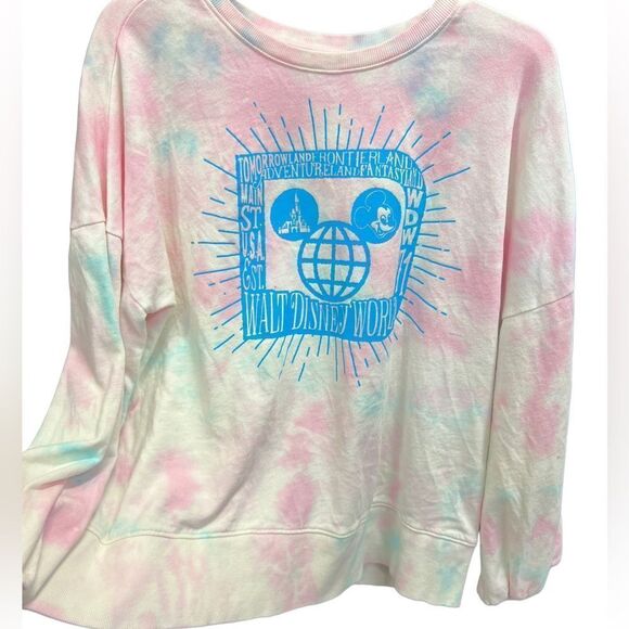 Walt Disney World Tie Dye Mickey and Castle  Lounge Pullover - Picture 3 of 11
